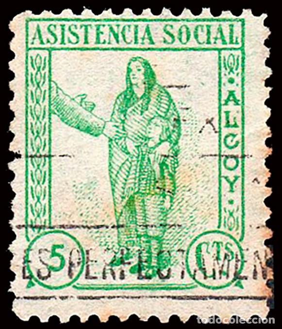 Sellos: Alicante - Guerra Civil - Em. Local Republicana - Alcoy - Allepuz o 13