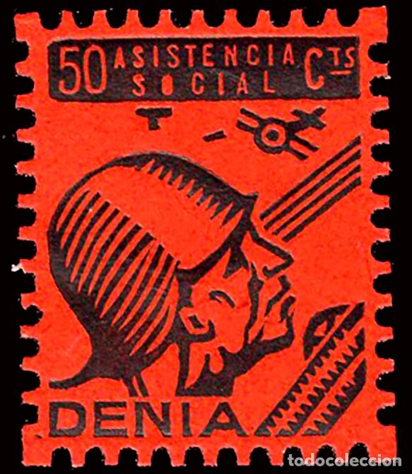 Sellos: Alicante - Guerra Civil - Em. Local Republicana - Denia - Allepuz * 4