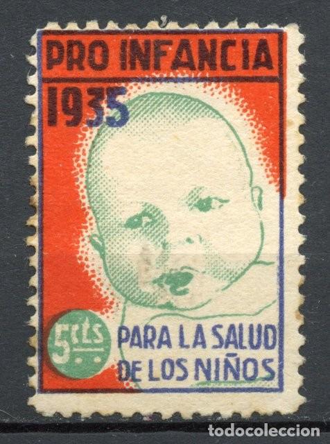 Sellos: PRO INFANCIA 1935. EDIFIL - ALLEPUZ N&ordm; 2380. VI&Ntilde;ETA UTILIZADA GENERALMENTE EN CANARIAS