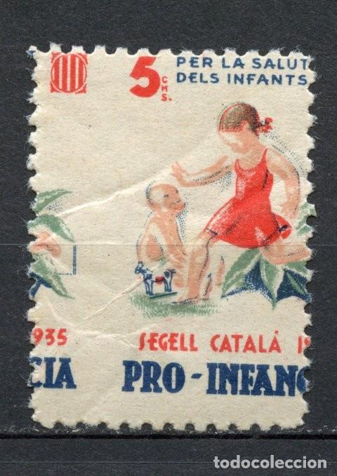 Sellos: SEGELL PRO INFANCIA 19356 EDIFIL - ALLEPUZ N&ordm; 3064dh DENTADO VERTICAL DESPLAZADO