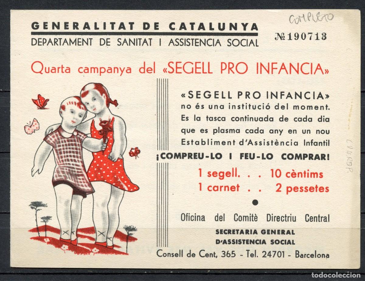 Sellos: SEGELL PRO INFANCIA 1936-1937 EDIFIL - ALLEPUZ N&ordm; 3086 CARNET COMPLETO DE 20 SELLOS