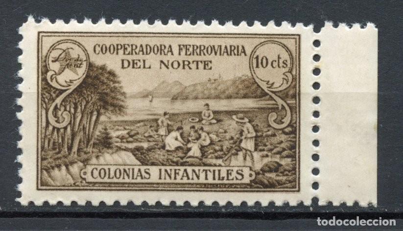 Sellos: COLONIAS INFANTILES 10 CTS. COOPERATIVA FERROVIARIA DEL NORTE (DE ESPA&Ntilde;A)