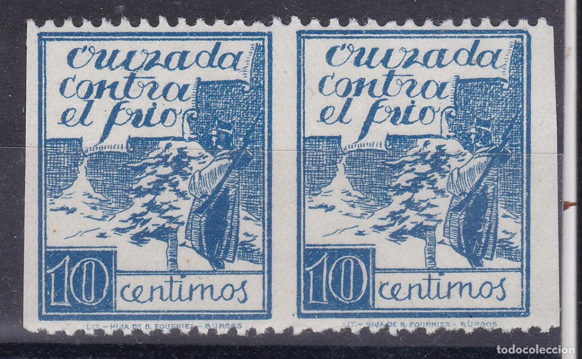 Sellos: AA15-CRUZADA Contra el FRIO . VARIEDAD SIN DENTADO VERTICAL ** Sin Fijasellos. LUJO