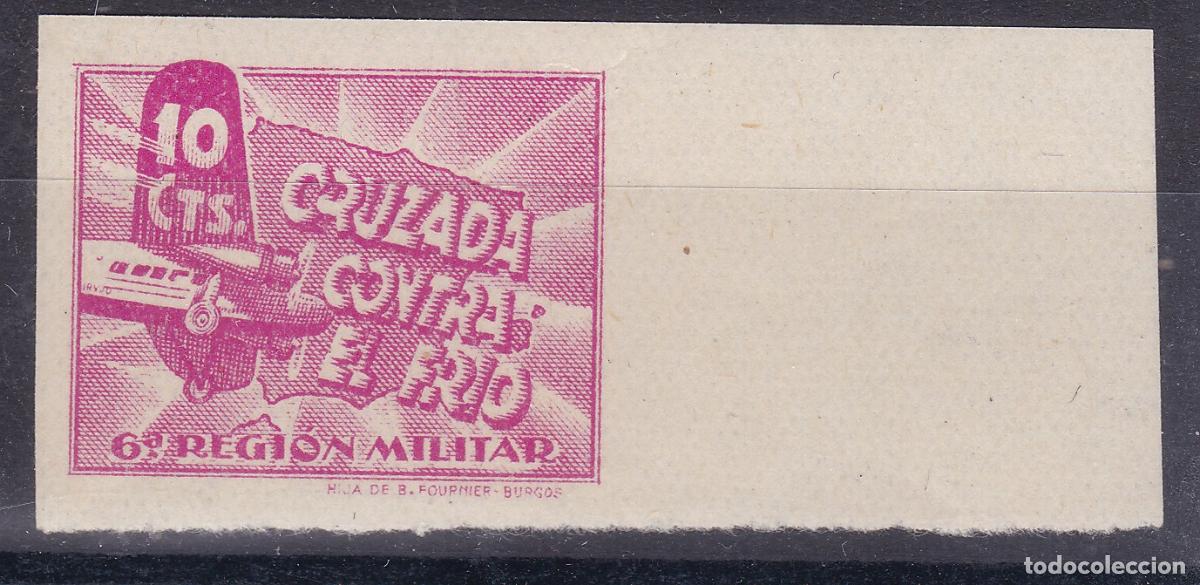 Sellos: AA15-CRUZADA Contra el FRIO . 10 Cts ROSA SIN DENTAR ** Sin Fijasellos. LUJO