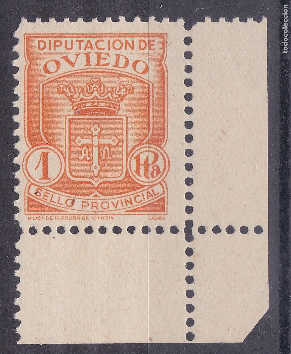 Sellos: AA15-FISCALES LOCALES Sello Provincial Diputaci&oacute;n OVIEDO 1 Pta ** Sin Fijasellos LUJO . Fournier