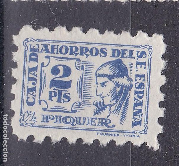 Sellos: AA15-PARAFISCALES Caja Ahorros SE Espa&ntilde;a 2 Ptas** Sin Fijasellos LUJO . Fournier