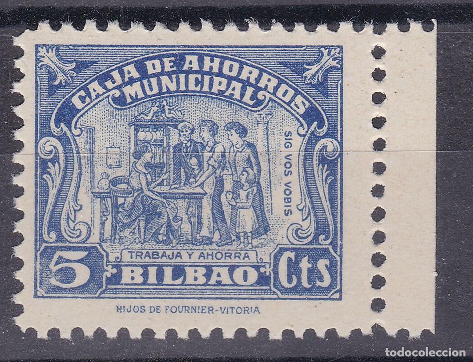 Sellos: AA16-PARAFISCALES Caja Ahorros Municipal BILBAO 5 Cts ** Sin Fijasellos LUJO .Fournier