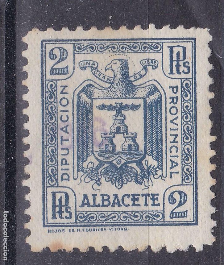 Sellos: AA17-FISCALES LOCALES . Diputaci&oacute;n Provincial ALBACETE 2 Ptas Usado
