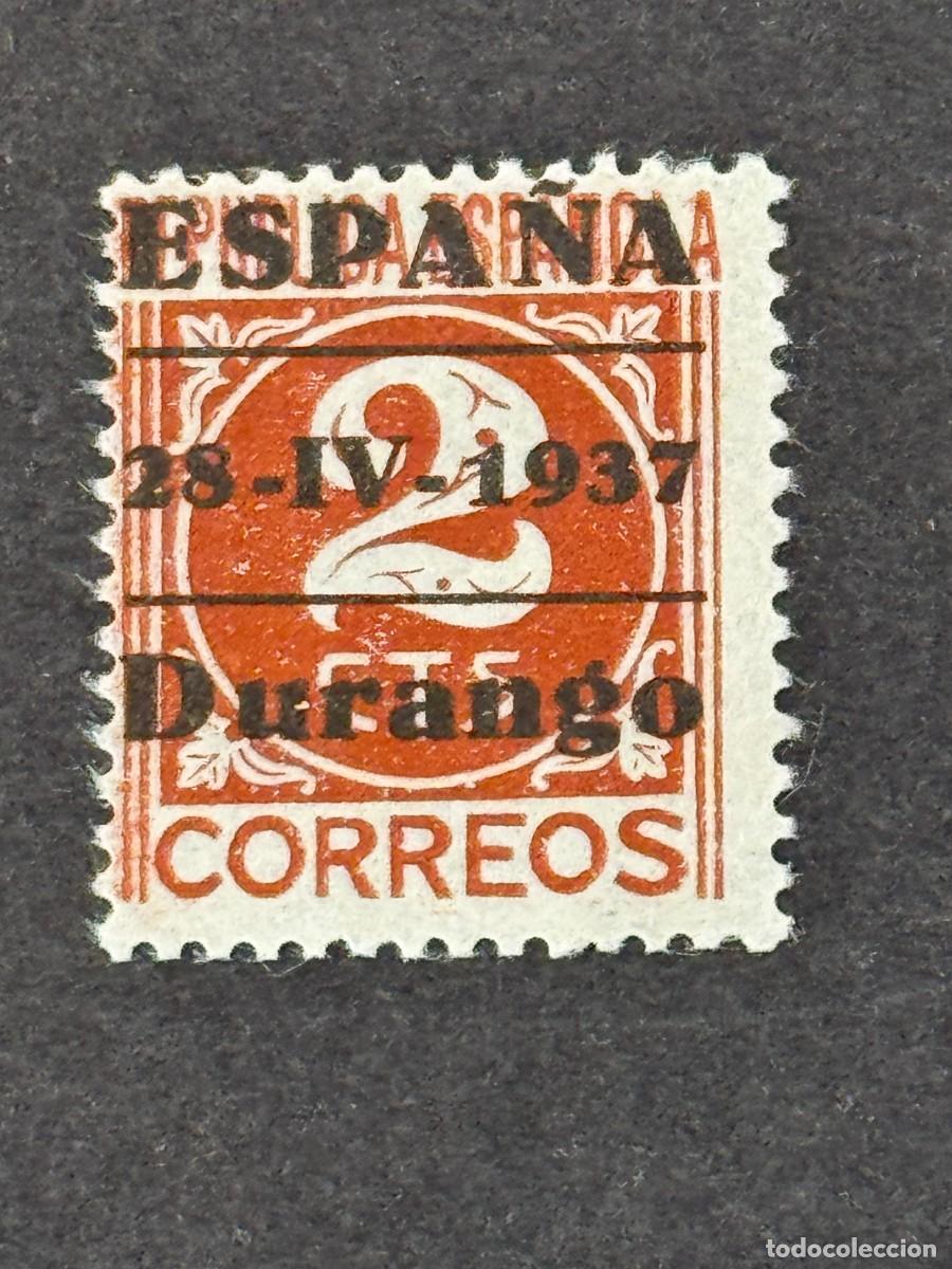 Sellos: Emisiones locales patri&oacute;ticas, Durango, sello republicano, 1937, Edifil 3, nuevo con fijasellos