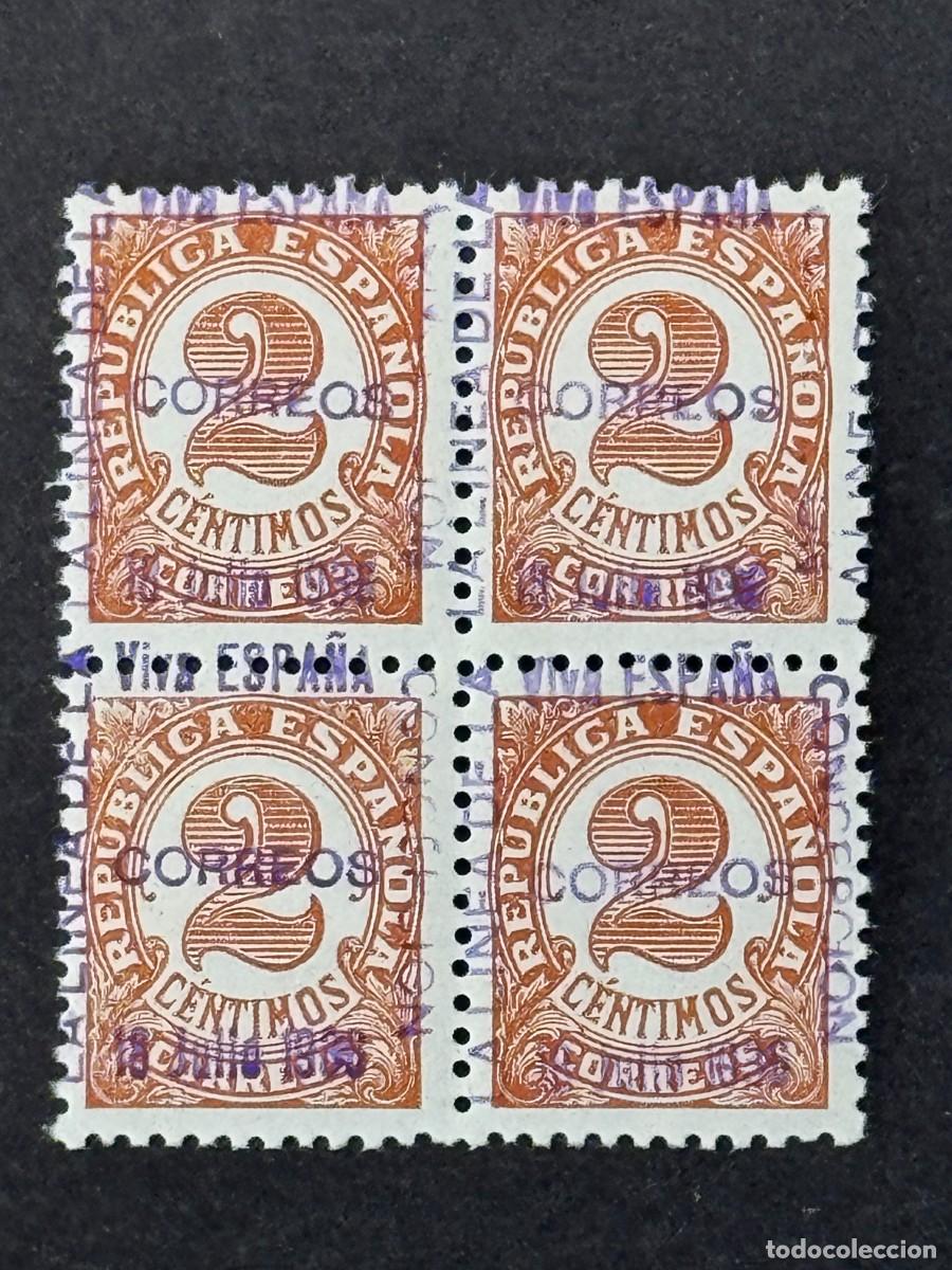 Sellos: Emisiones locales patri&oacute;ticas La L&iacute;nea de la Concepci&oacute;n sellos republ. 1936 Edifil 2 bl. 4 nuevos