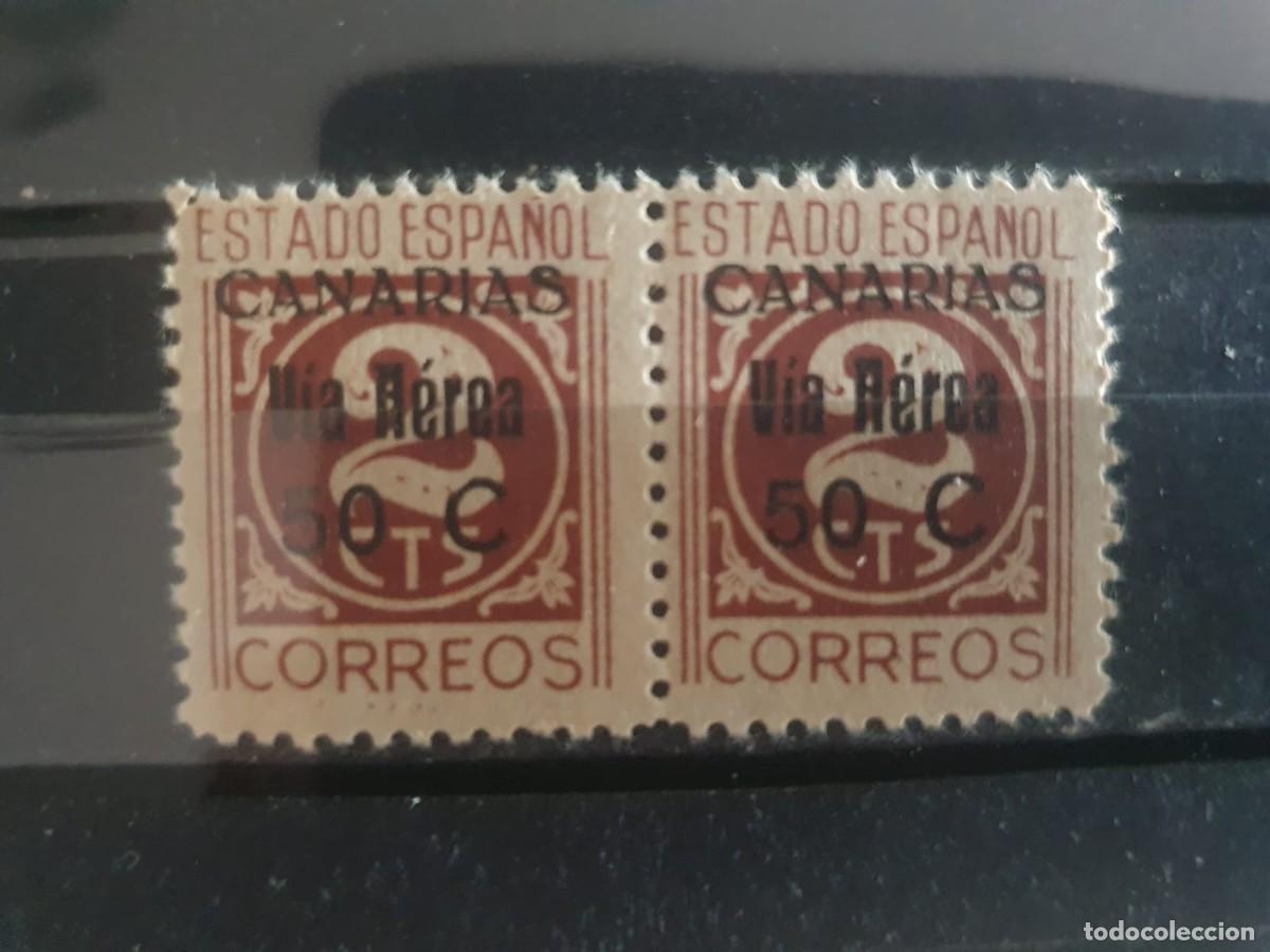Sellos: CANARIAS EDIFIL 44 ** ESPA&Ntilde;A 1938 PAREJA