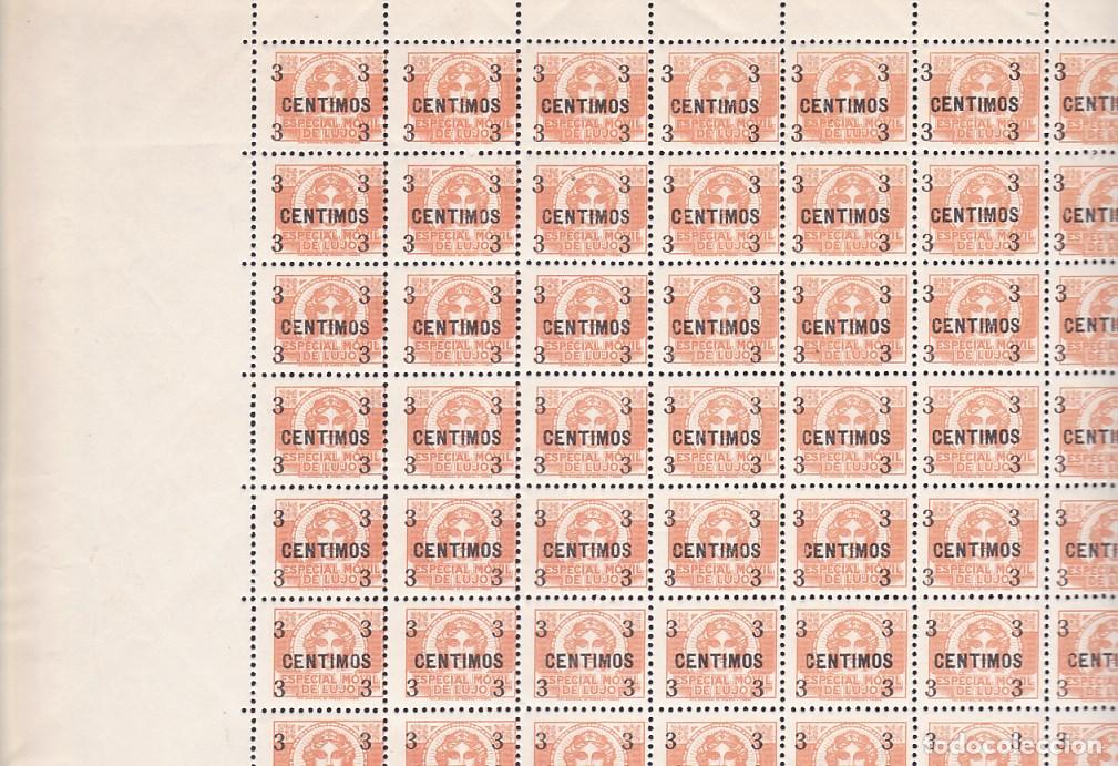 Sellos: GP21- FISCALES . Especial M&oacute;vil de LUJO 3 Cts Bloque de 70 Sellos ** Sin Fijasellos