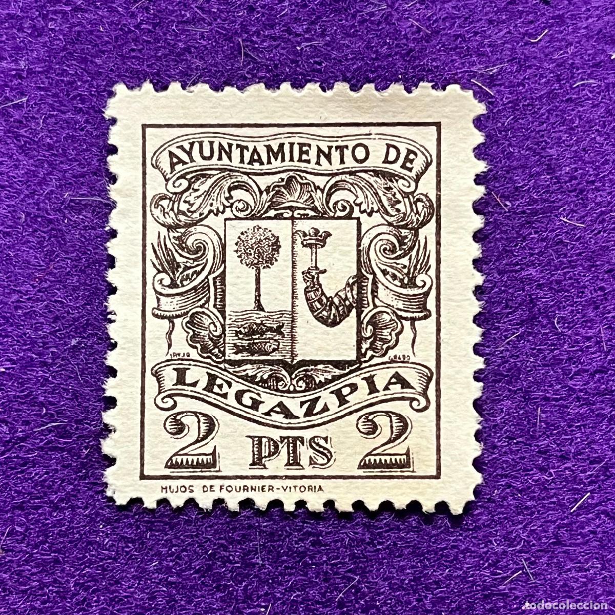 Briefmarken: VI&Ntilde;ETA, SELLO, FISCAL DE LEGAZPIA (GUIPUZCOA). AYUNTAMIENTO. 2 PTS. HIJOS FOURNIER VITORIA.