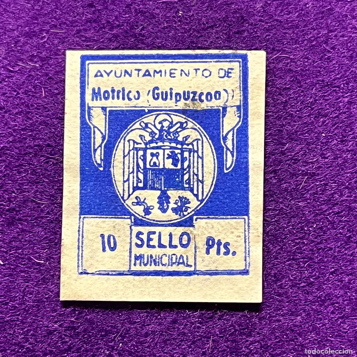 Timbres: VI&Ntilde;ETA, SELLO, FISCAL DE MOTRICO (GUIPUZCOA). AYUNTAMIENTO. 10 PTS. SELLO MUNICIPAL. SIN DENTAR.