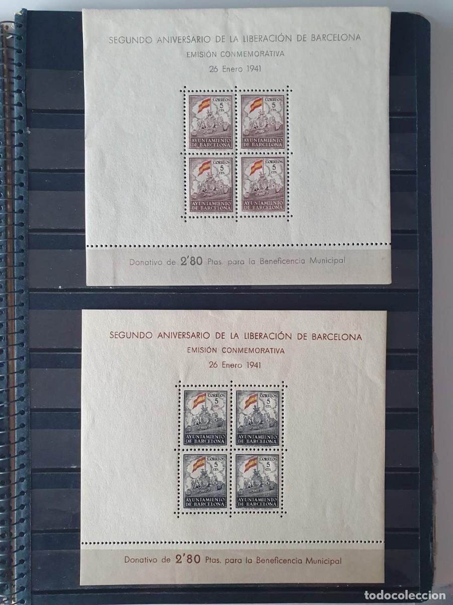 Stamps: BARCELONA HOJAS BLOQUE EDIFIL 29 ** + 30 ** ESPA&Ntilde;A 1941