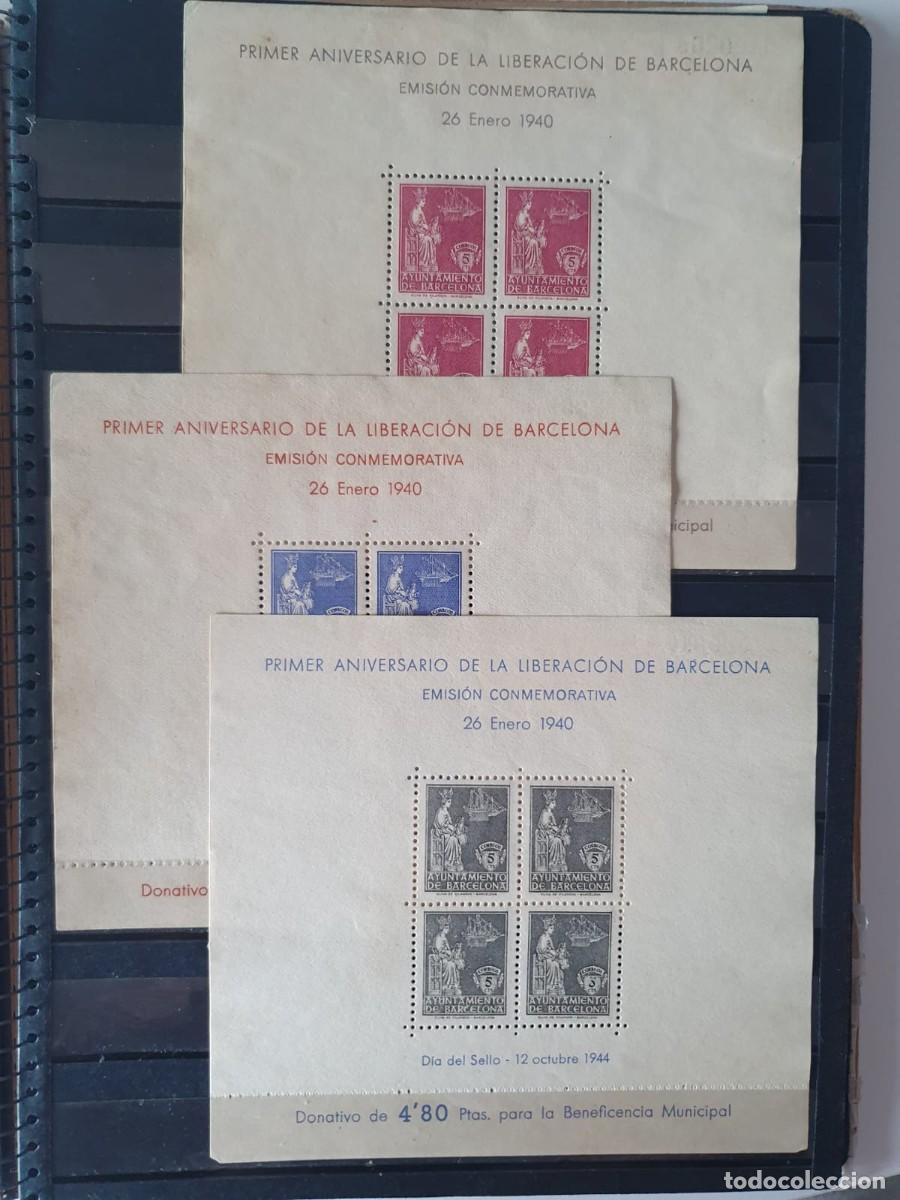 Stamps: BARCELONA HOJAS BLOQUE EDIFIL 62 ** + 63 ** +64 ** ESPA&Ntilde;A 1944
