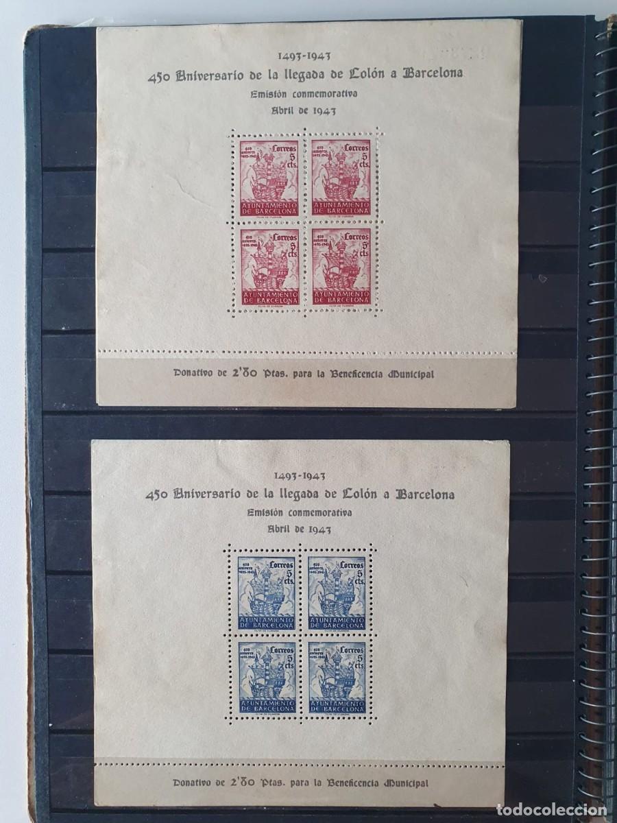 Stamps: BARCELONA HOJAS BLOQUE EDIFIL 51 ** + 52 ** ESPA&Ntilde;A 1943