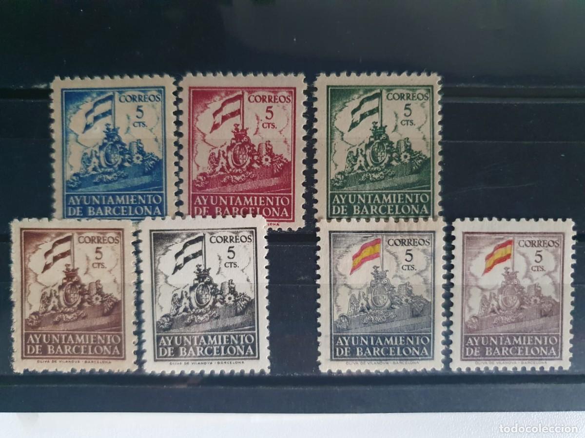 Selos: SERIES COMPLETAS BARCELONA EDIFIL 24 ** A 28 ** + SH 29 * + SH 30 ** ESPA&Ntilde;A 1940