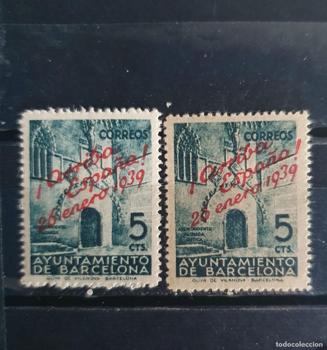 Selos: BARCELONA EDIFIL 21 ** + 22 ** ESPA&Ntilde;A 1939