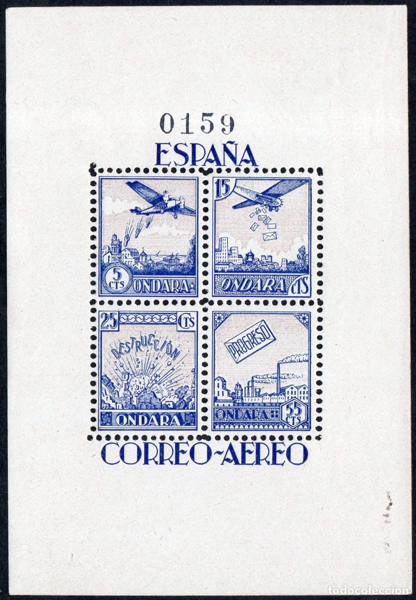 Sellos: Alicante - Guerra Civil - Em. Local Republicana - Ondara - HB con numeraci&oacute;n