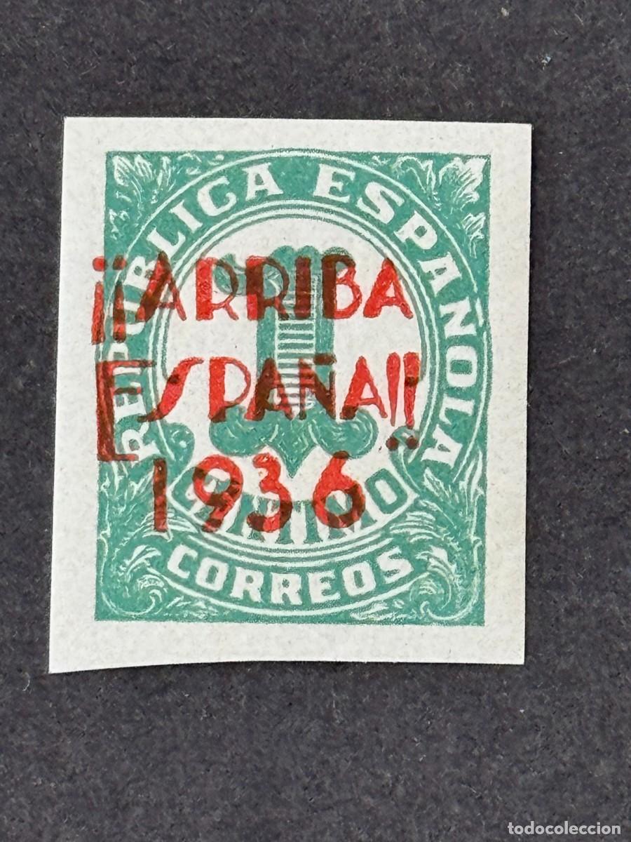 Sellos: Emisiones locales patri&oacute;ticas, San Sebasti&aacute;n, sello republicano, 1936, Edifil 1, nuevo con fijas.