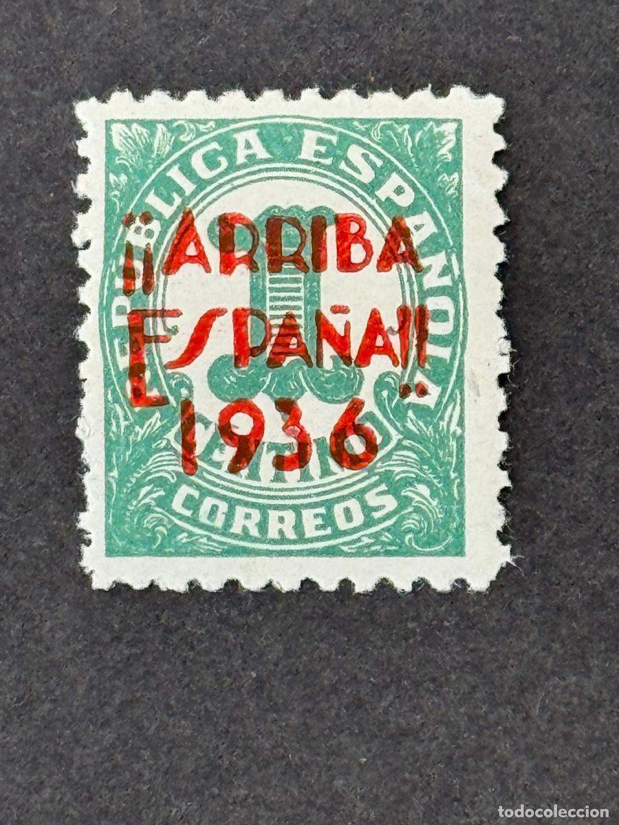 Sellos: Emisiones locales patri&oacute;ticas, San Sebasti&aacute;n, sello republicano, 1936, Edifil 1A, valor compl. nuevo