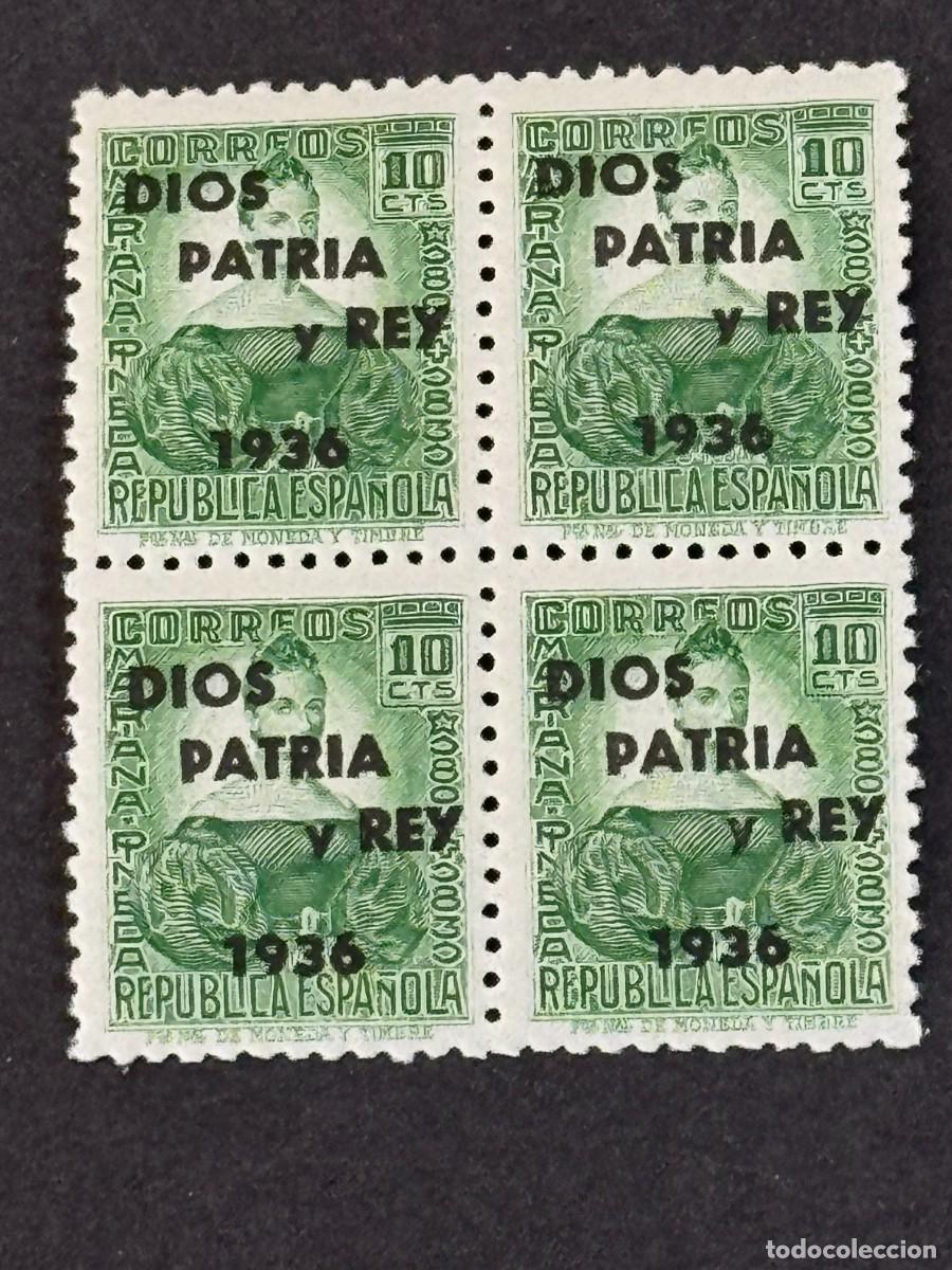 Sellos: Emisiones locales patri&oacute;ticas, San Sebasti&aacute;n, sellos republicanos, 1937, Edifil 27, bl. 4, nuevos