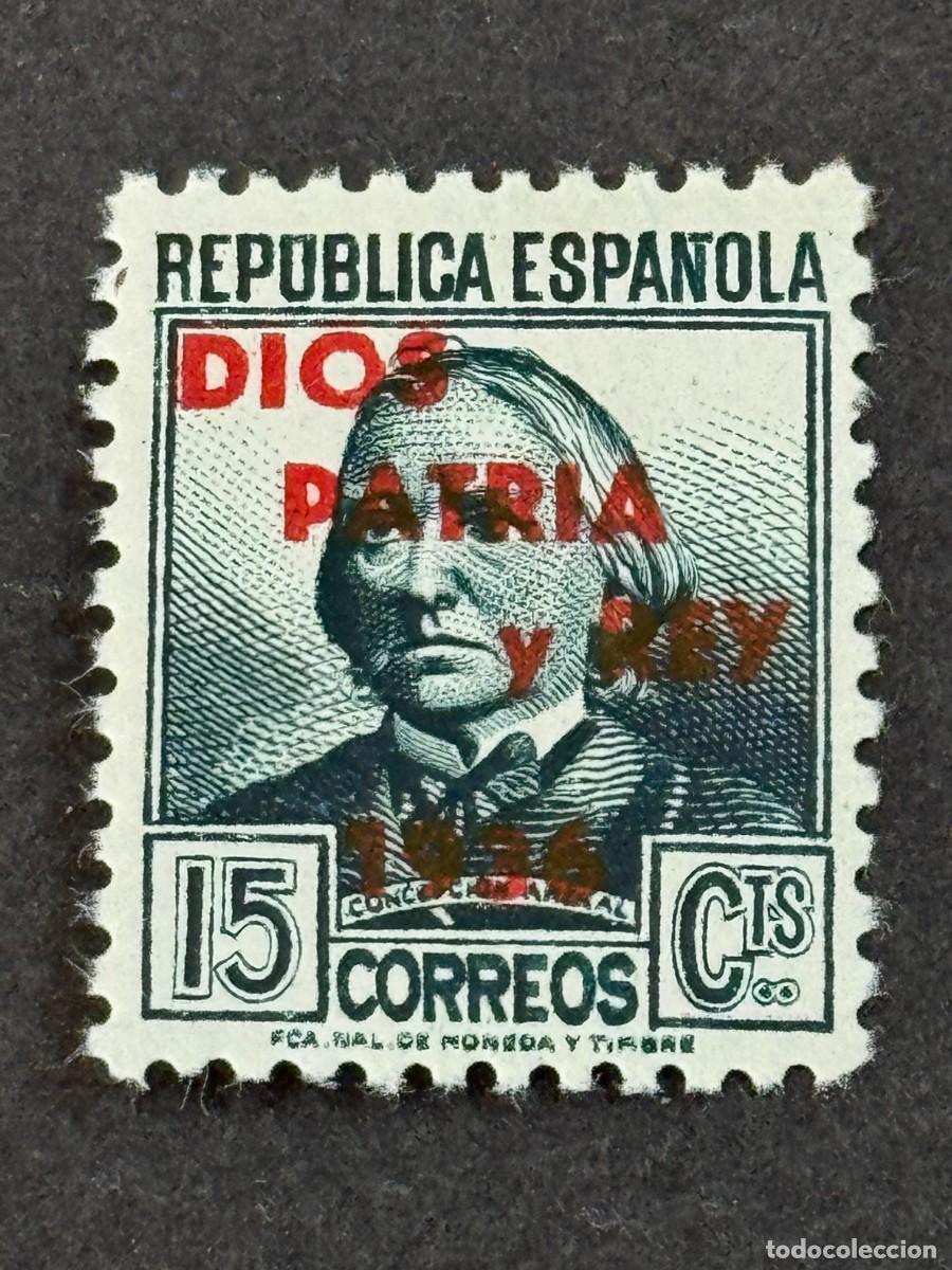 Sellos: Emisiones locales patri&oacute;ticas, San Sebasti&aacute;n, sello republicano, 1937, Edifil 28, nuevo