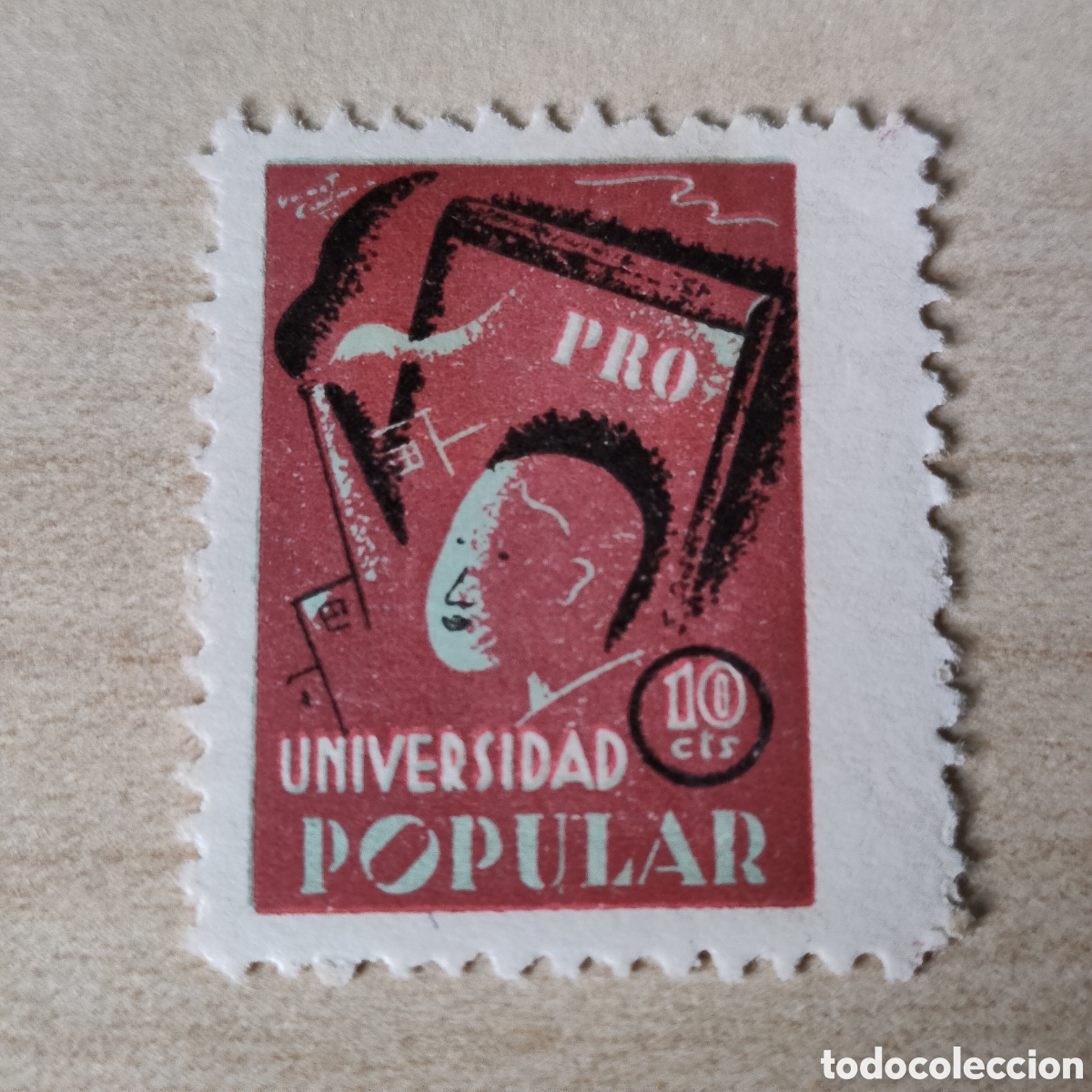 Sellos: z05 Pro Universidad Popular 10 cts Allepuz 2181 afinet 1888 ERROR DESPLAZADO