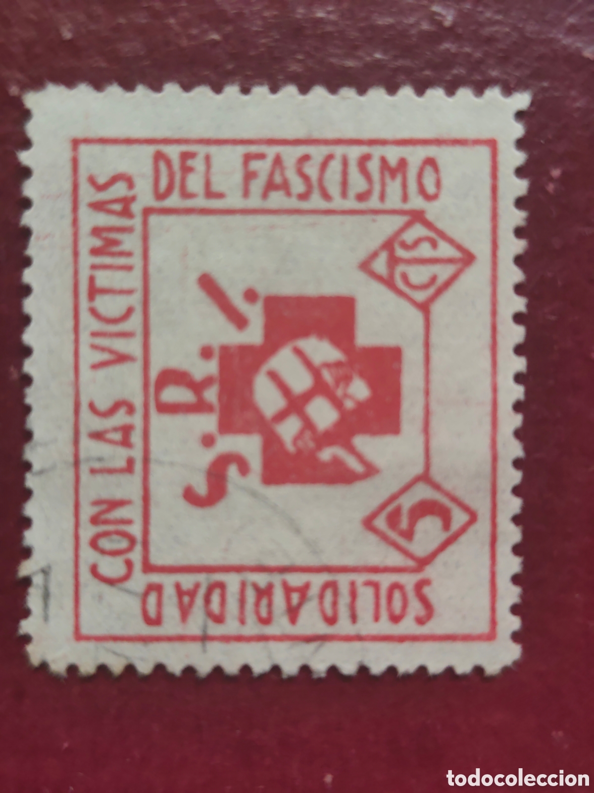 Sellos: S.R.I. SOLIDARIDAD CON LAS V&Iacute;CTIMAS DEL FASCISMO. 5 CTS