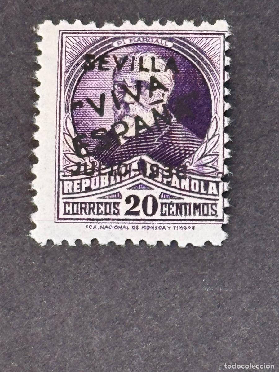 Sellos: Emisiones locales patri&oacute;ticas, Sevilla, sello republicano, 1936, Edifil 6, nuevo
