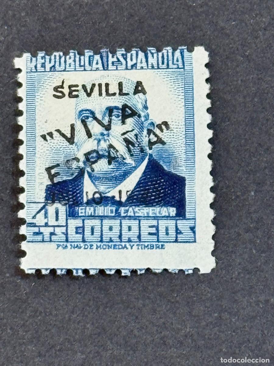 Sellos: Emisiones locales patri&oacute;ticas, Sevilla, sello republicano, 1936, Edifil 10, nuevo