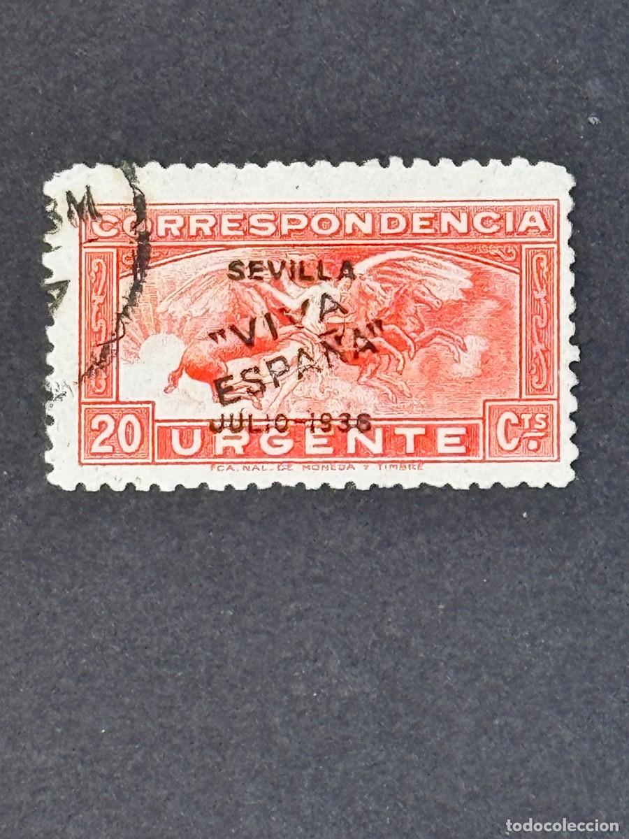 Sellos: Emisiones locales patri&oacute;ticas, Sevilla, sello republicano, 1936, Edifil 17, usado