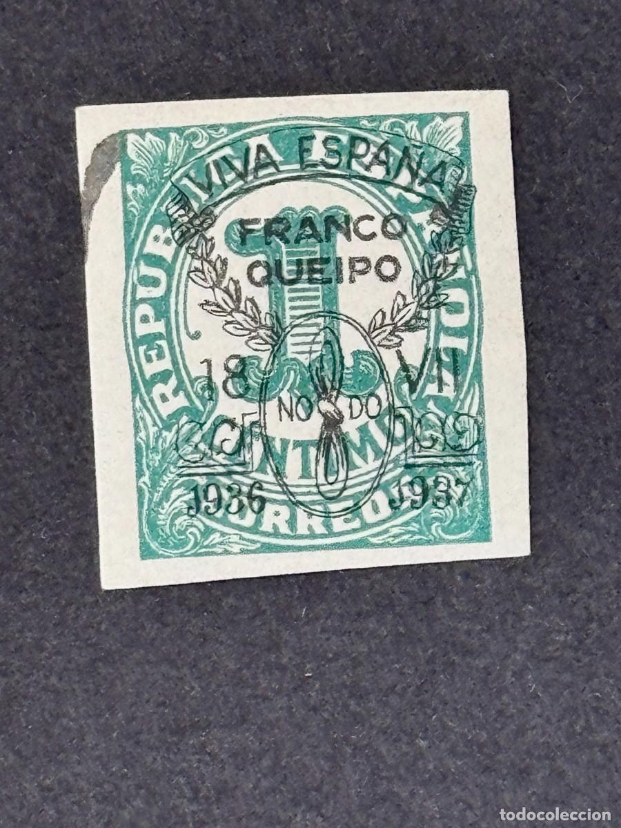 Sellos: Emisiones locales patri&oacute;ticas, Sevilla, sello republicano, 1937, Edifil 30, nuevo con fijasellos
