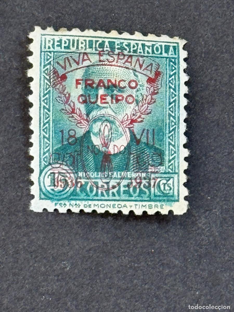 Sellos: Emisiones locales patri&oacute;ticas, Sevilla, sello republicano, 1937, Edifil 39, nuevo con fijasellos