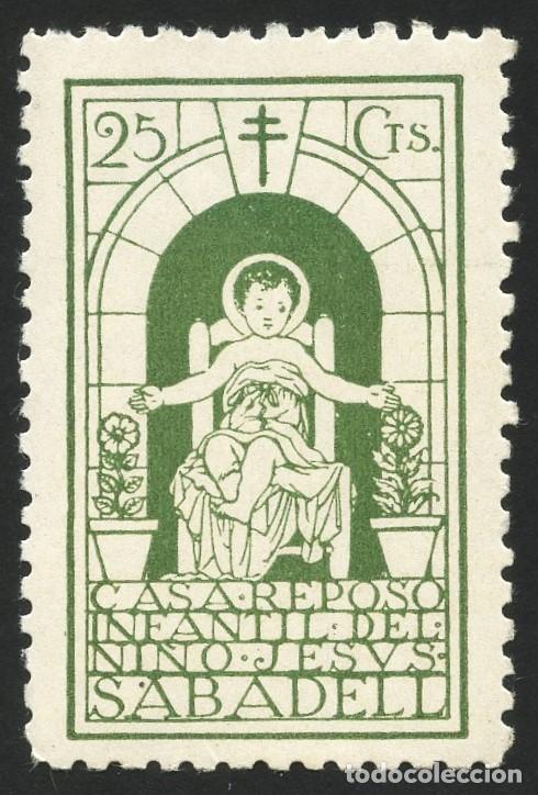 Briefmarken: VI&Ntilde;ETA, CASA REPOSO INFANTIL, VALOR: 25 CTS., SABADELL