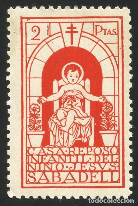 Timbres: VI&Ntilde;ETA, CASA REPOSO INFANTIL, VALOR: 2 PESETAS, SABADELL