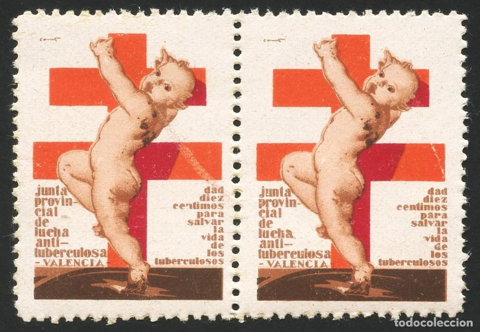 Briefmarken: VI&Ntilde;ETA, JUNTA PROVINCIAL DE LUCHA ANTITUBERCULOSA, VALOR: 10 CTS., VALENCIA, (2)