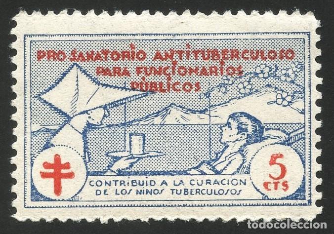 Sellos: VI&Ntilde;ETA, PRO SANATORIO ANTITUBERCULOSO FUNCIONARIOS P&Uacute;BLICOS, VALOR: 5 CTS.