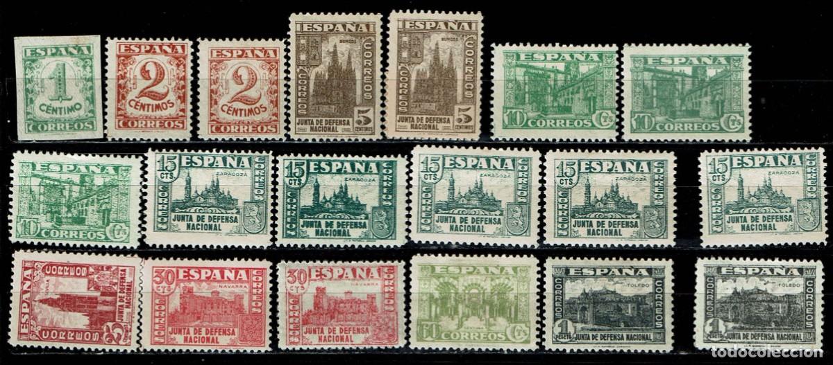 Sellos: ESPA&Ntilde;A 1936 - EDIFIL 802 A 811 NUEVOS CON FIJASELLOS