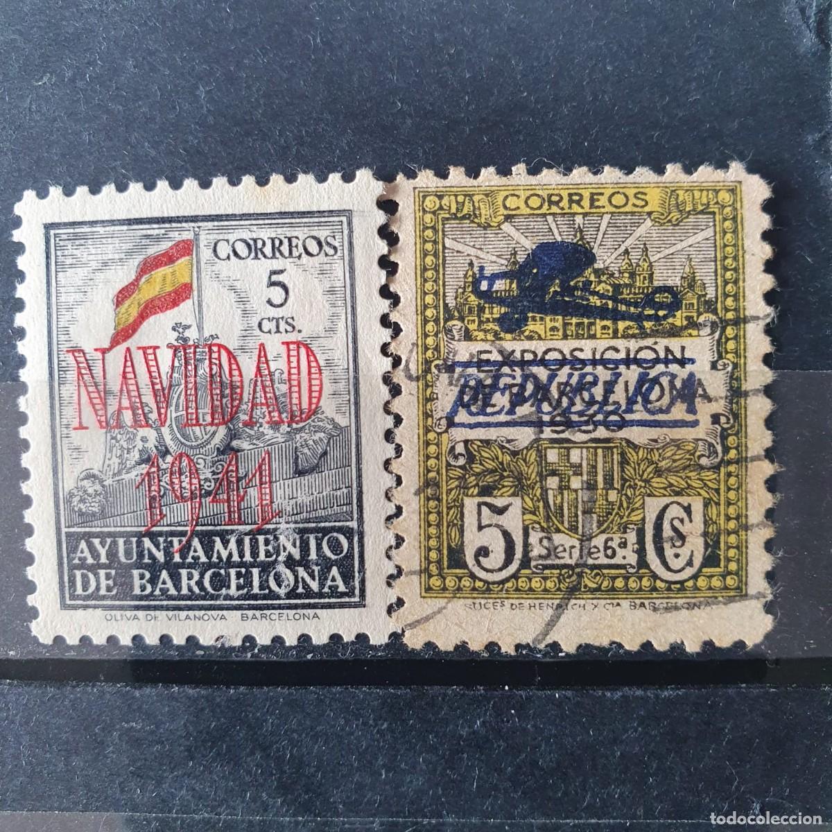 Selos: BARCELONA EDIFIL SH 32 ** ESPA&Ntilde;A 1941 + NE 12 USADO ESPA&Ntilde;A 1932