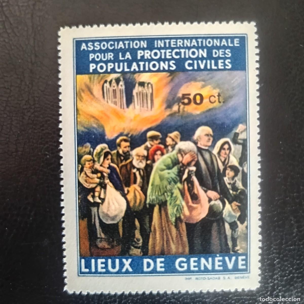 Sellos: Lieux de Gen&egrave;ve, sin se&ntilde;al de fijasellos**