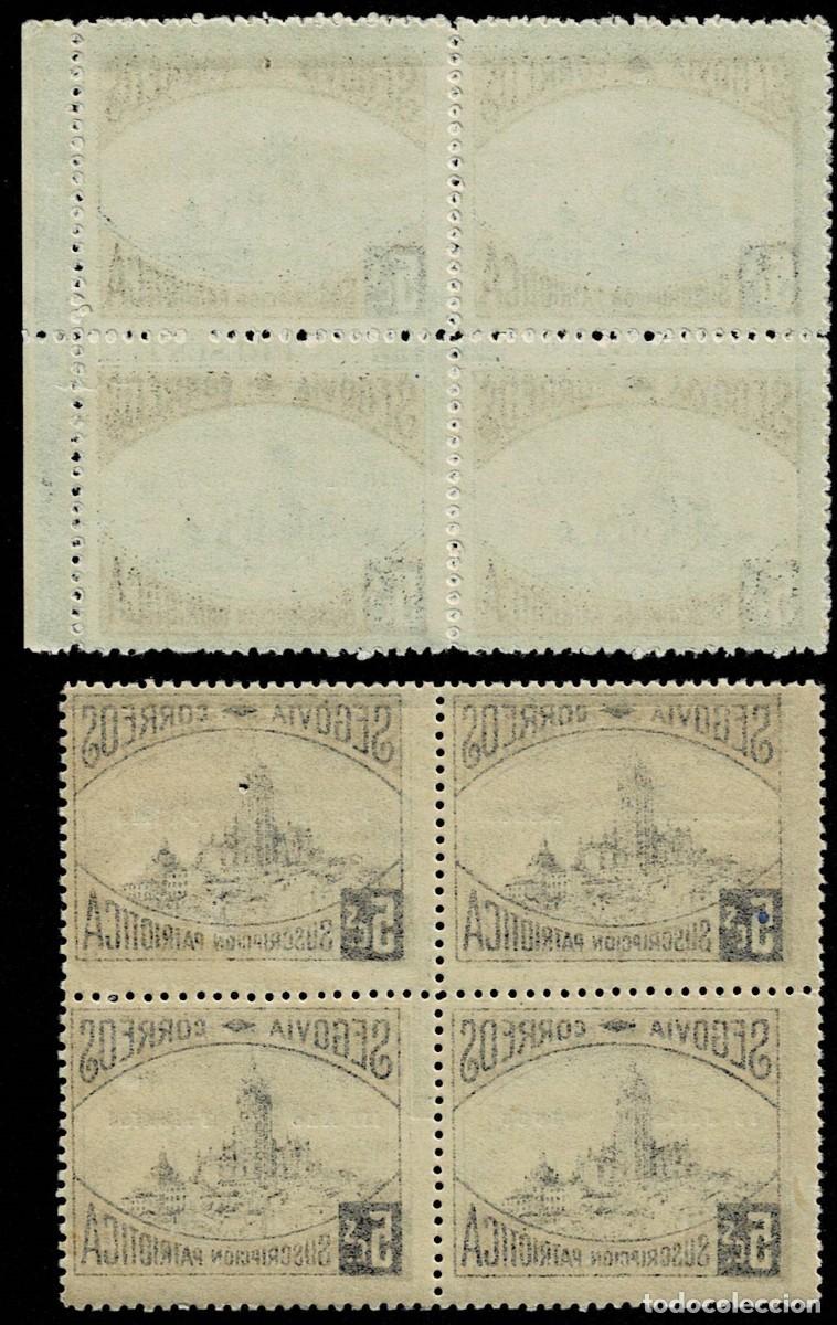 Stamps: S-8 Guerra Civil FESOFI Pareja n&ordm; 51 y 51b Variedad (P MAYUSCULA en vez de p MINUSCULA ) Y CALCADO A