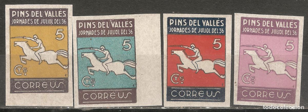 Selos: PATRIOTICOS DE PINS DEL VALLES 4 SIN DENTAR