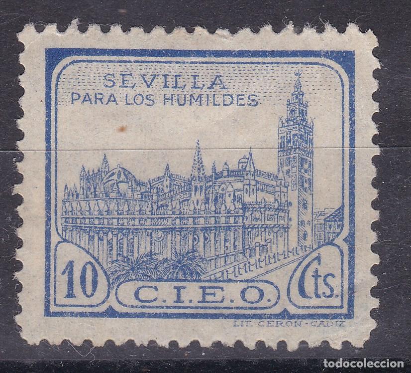 Stamps: AA18-Guerra Civil. Vi&ntilde;eta Para los HUMILDES C.I.E.O. SEVILLA. . Fesofi 51 (*) Sin Goma