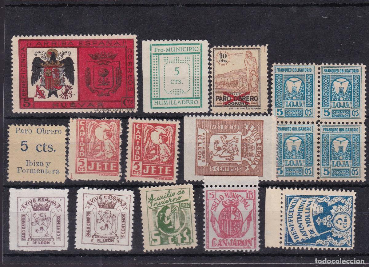 Selos: AA29- GUERRA CIVIL .Lote 16 VI&Ntilde;ETAS NUEVAS