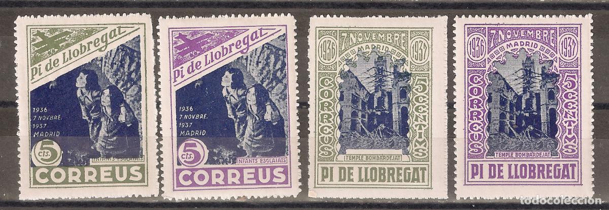 Sellos: PATRIOTICOS PI DELLOBREGAT SERIE DE 4