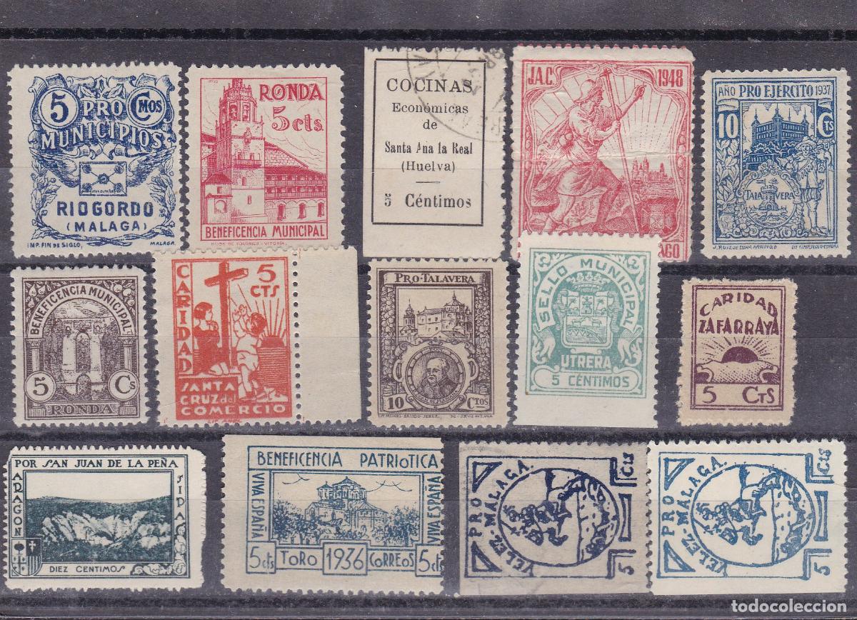 Sellos: AA31- GUERRA CIVIL . Lote 15 Vi&ntilde;etas