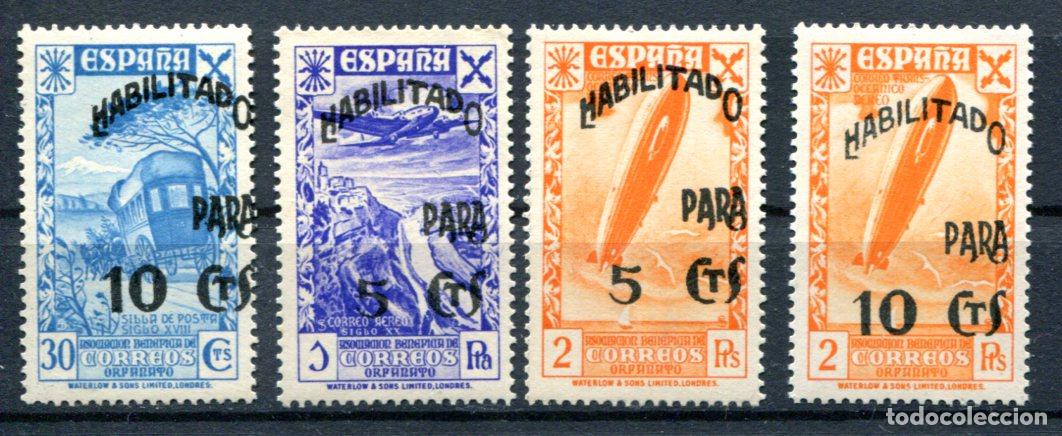 Briefmarken: 4 sellos diferentes de Beneficencia, todos sobrecargados. Ver descripci&oacute;n