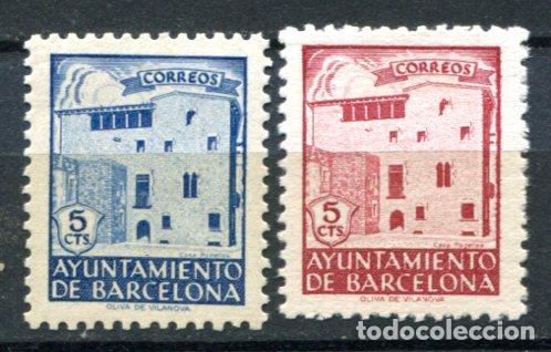 Timbres: Edifil SH 47/48 de Barcelona. Nuevos con fijasellos.